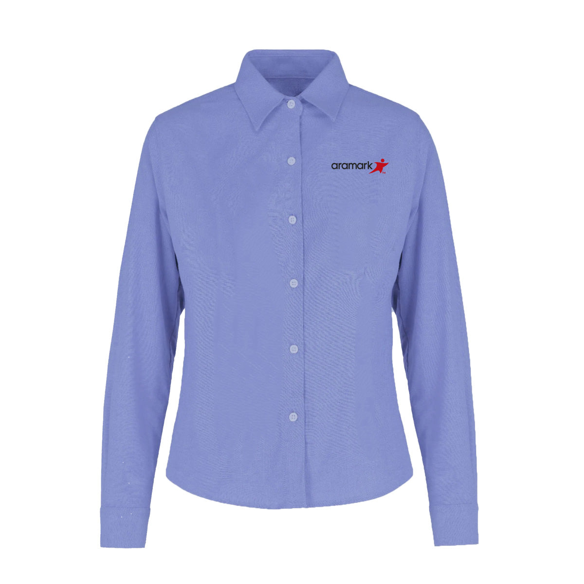 AMK004 / BLUSA EJECUTIVA OXFORD DAMA MANGA LARGA AZUL CIELO