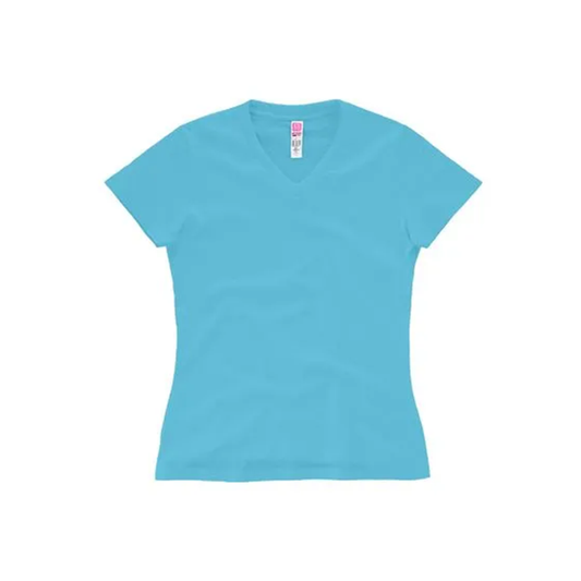 EUROCOTTON / PLAYERA DAMA CUELLO V MANGA CORTA