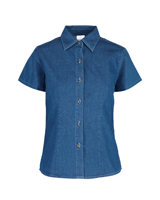 YAZBEK / BLUSA MEZCLILLA MANGA CORTA PARA DAMA